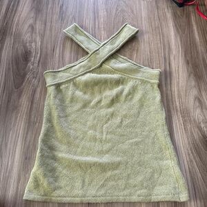 VENUS Olive Green Cross-Strap Top